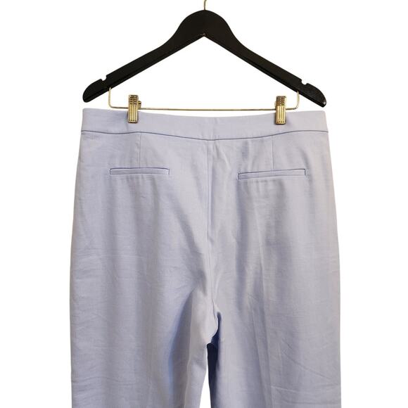 NWT J. Crew Kate Straight-Leg Pant In Stretch Linen Blend Light Blue 14 - Picture 5 of 7